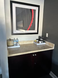Coffee bar & mini refrigerator