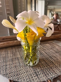 Flowers picked from parking lot.