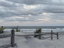 View at the end of the street from the house.