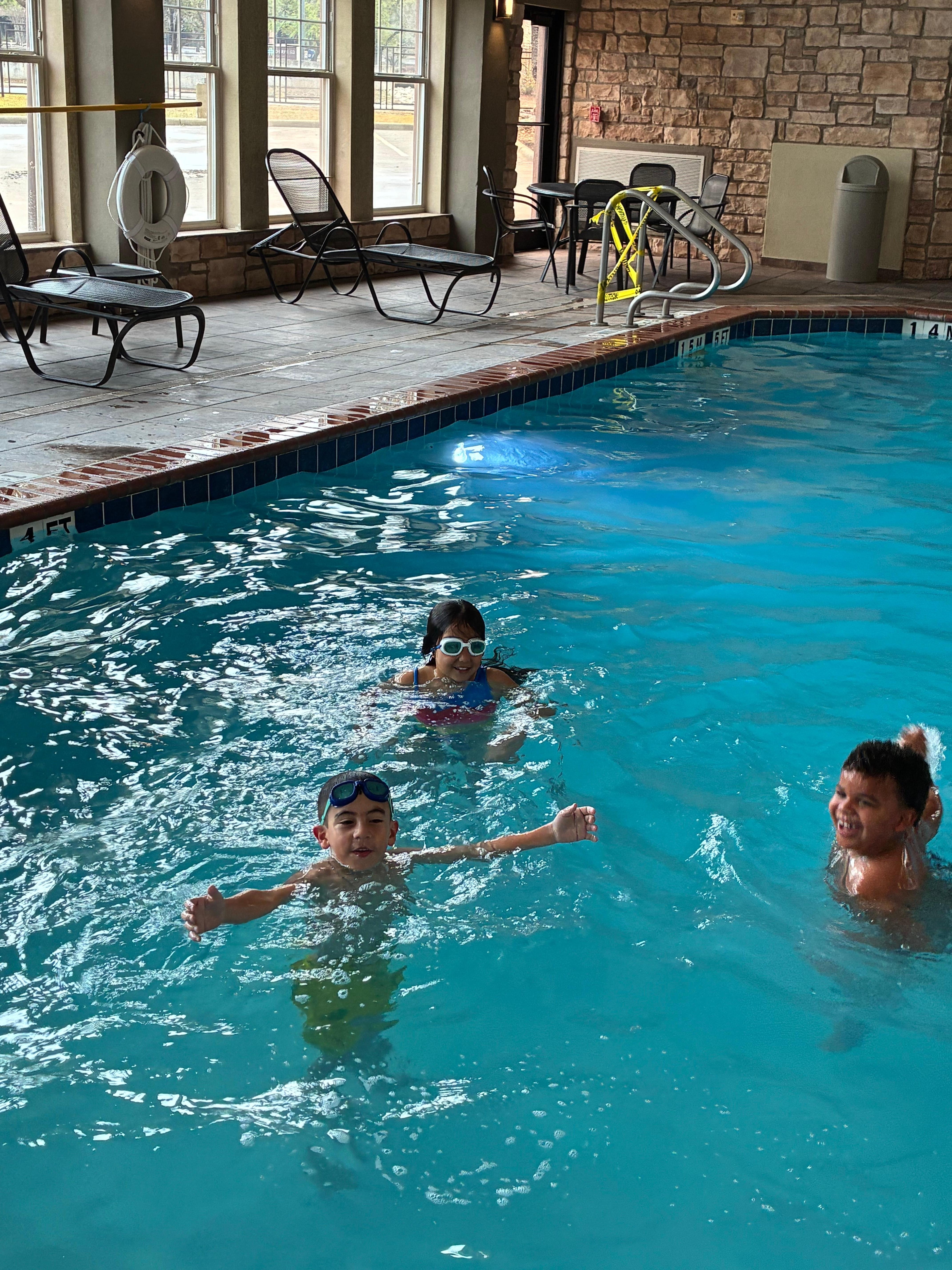 Great indoor pool and hot tub