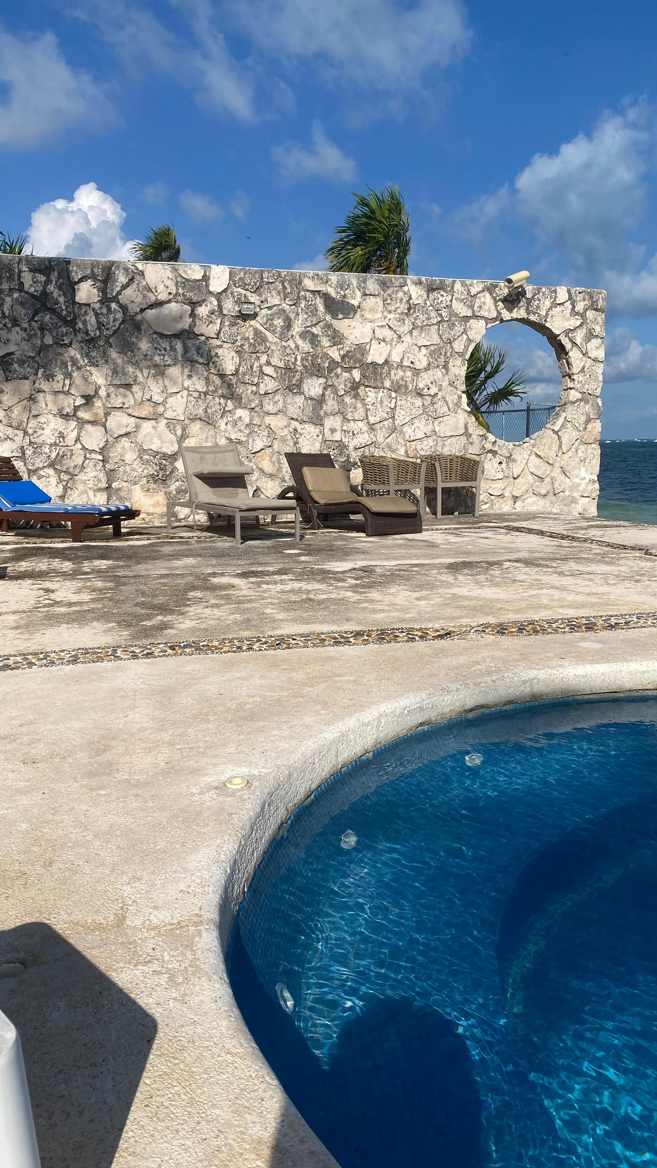 Pool area looking North 