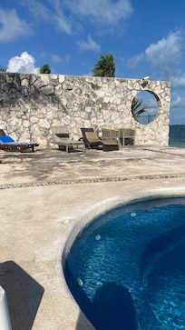 Pool area looking North