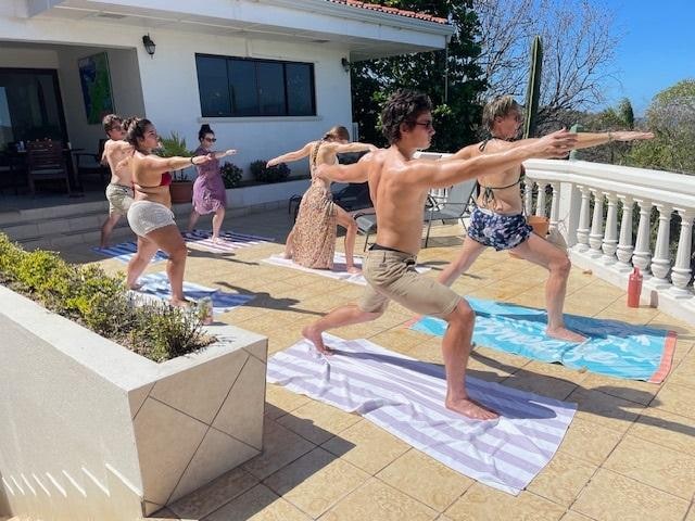 Morning Yoga with the Family.