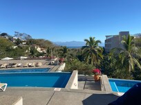 Pool and view of Banderas Bay in the distance