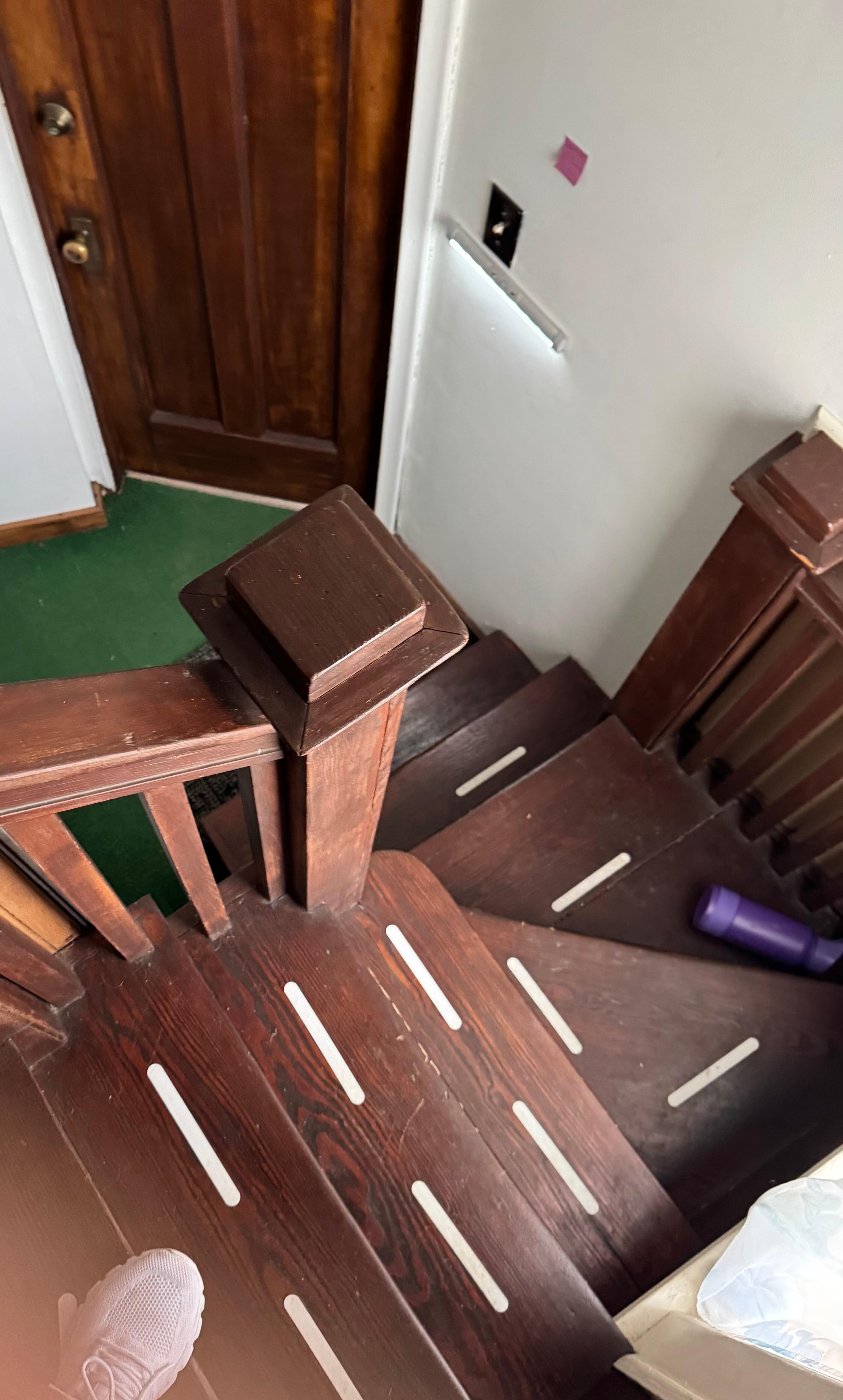 Going down past the first turn.