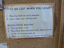 Tasks expected on departure. Very reasonable.