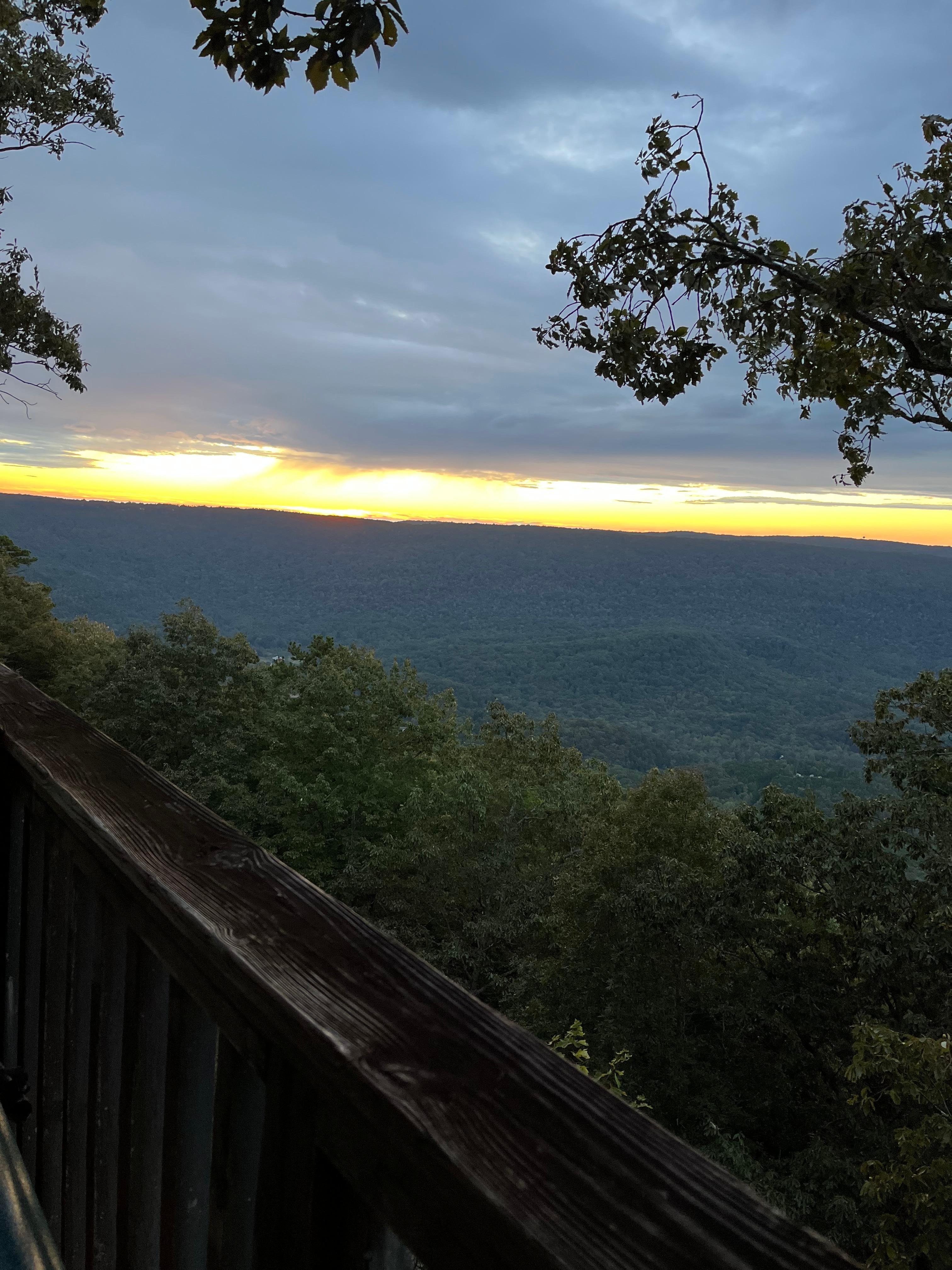 Sunrise from the hot tub