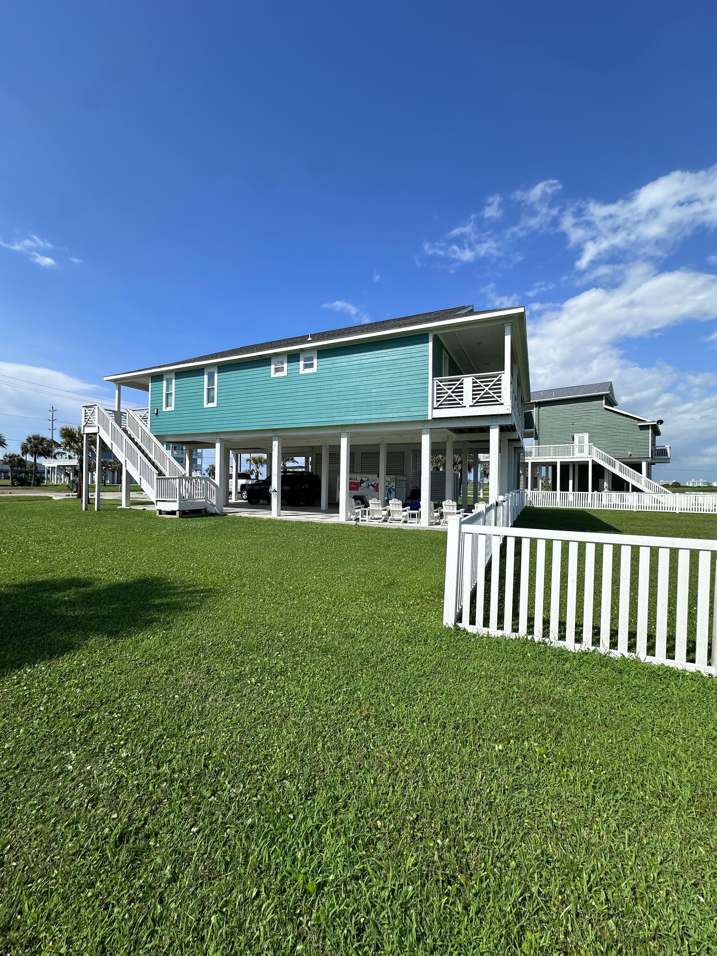 Back patio was perfect for the grandparents to sit and watch the fun below. Easily accessible from their room. 