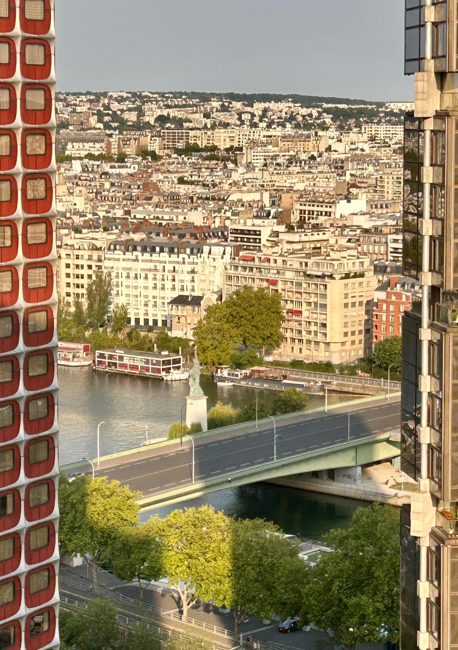 Statue of liberty can be seen from room