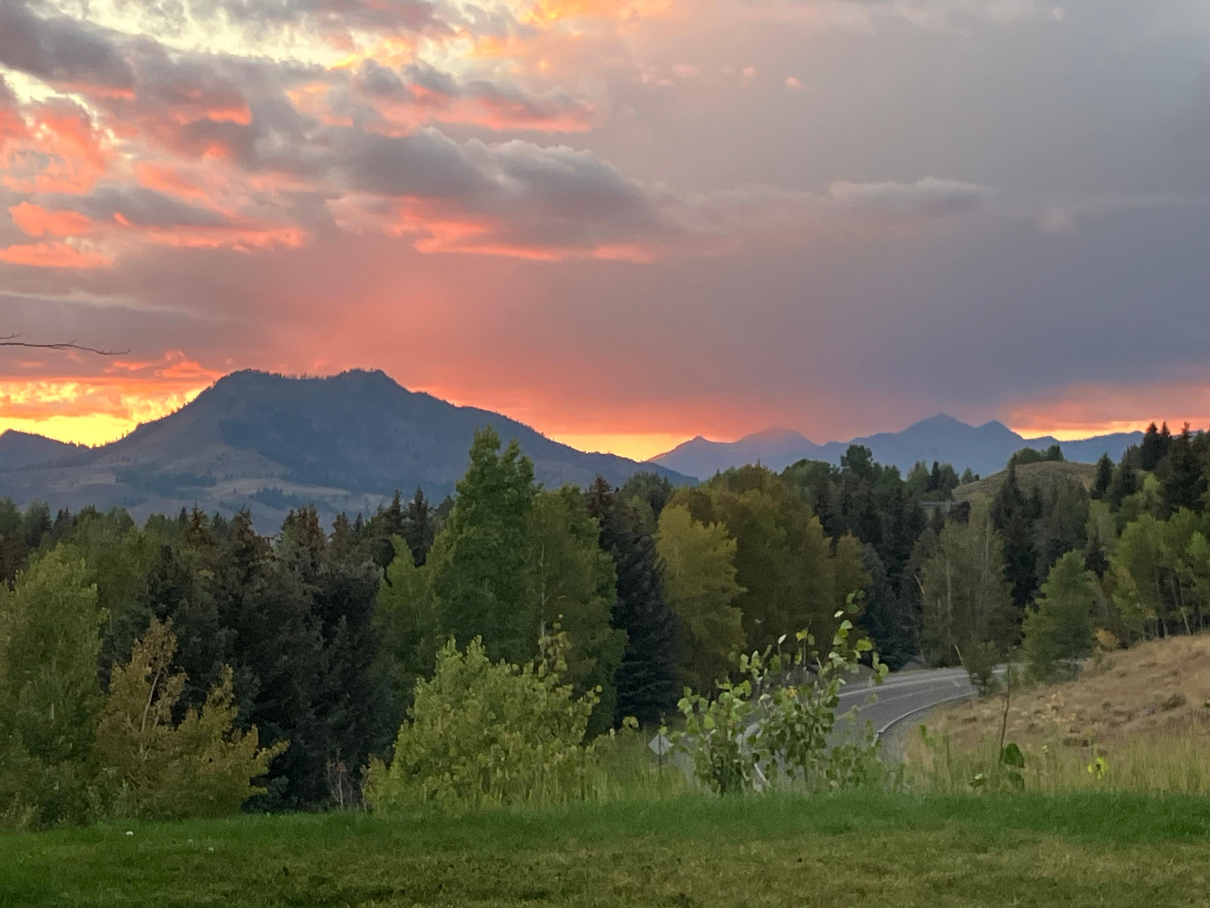 Sunset from the back deck