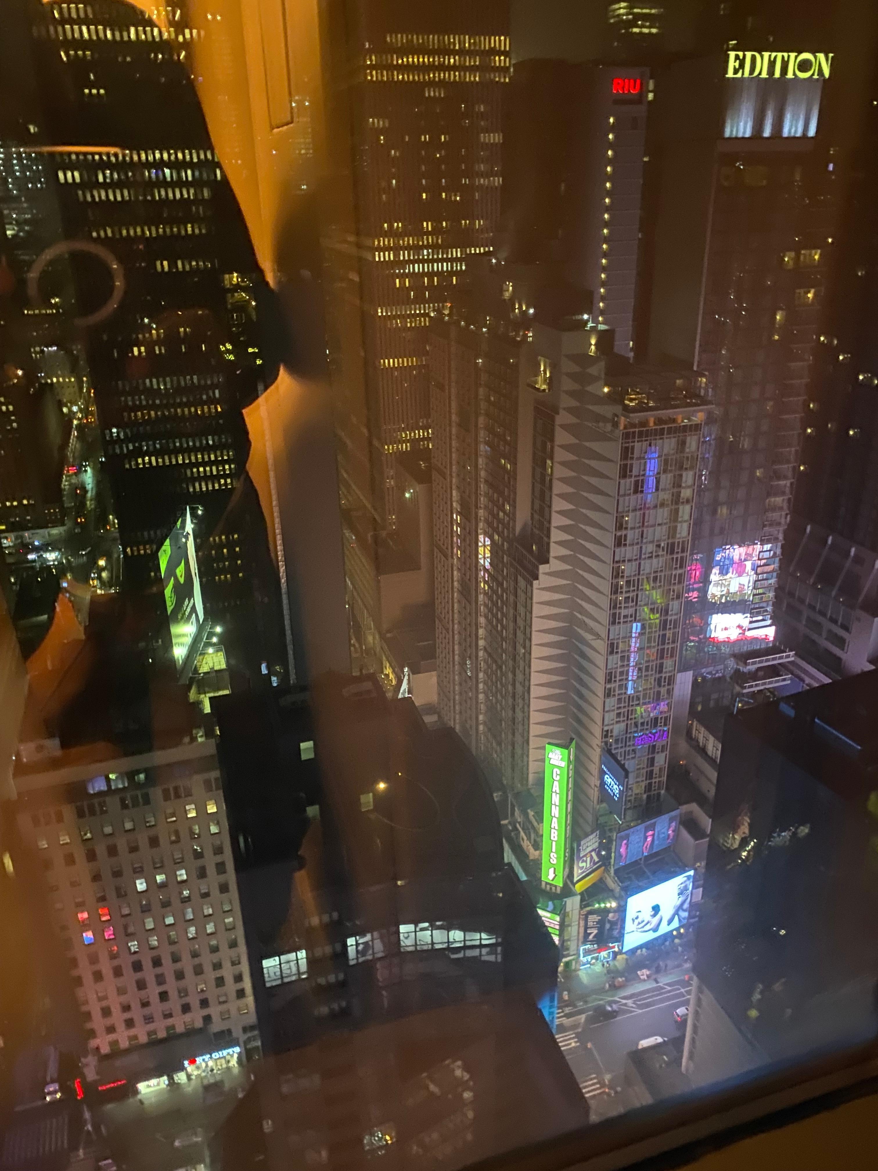 View from our room at night! Great location!