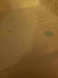 Visibly dirty fridge