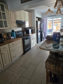 Kitchen fully stocked with a few special surprises too.