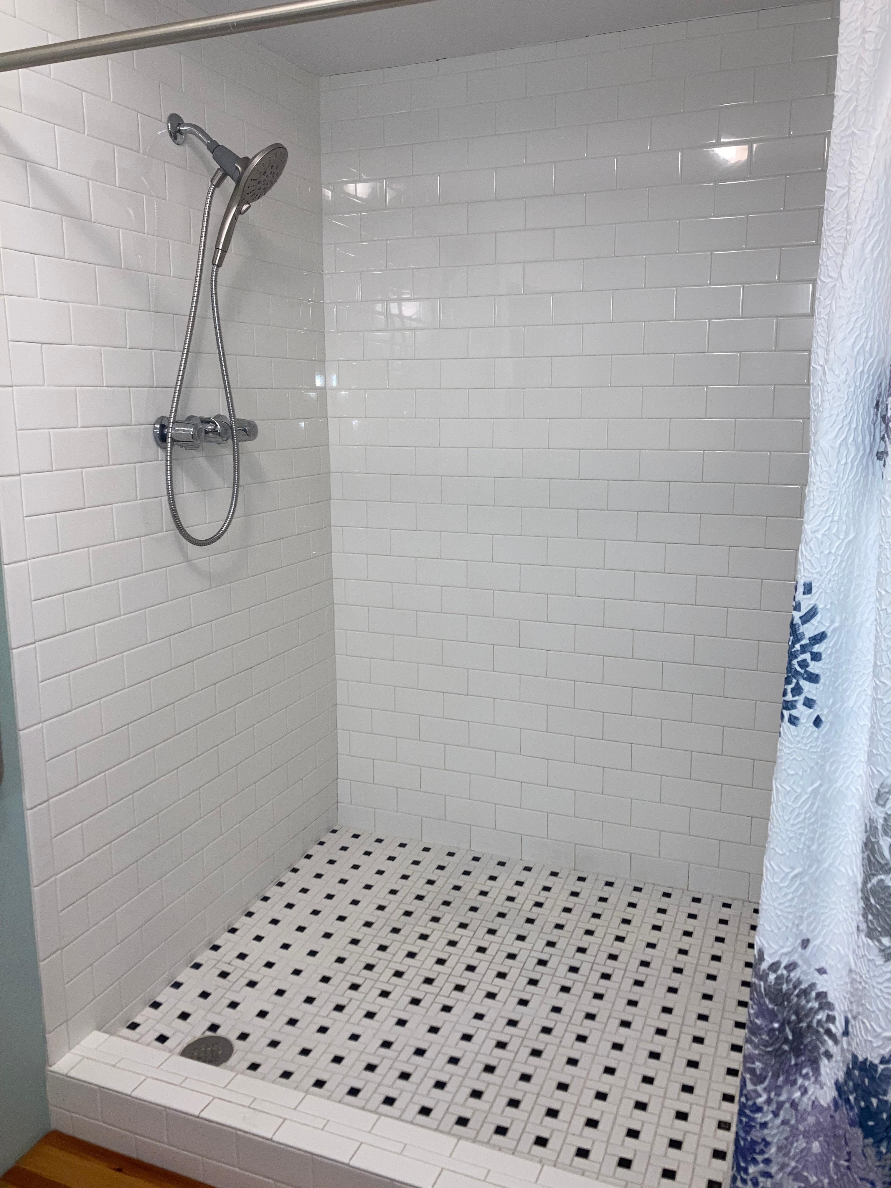 Huge walk-in shower
