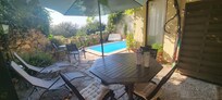 Pool and courtyard