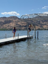 Dock was nice for the boats and kids too