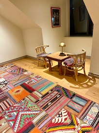 The seating area outside our room