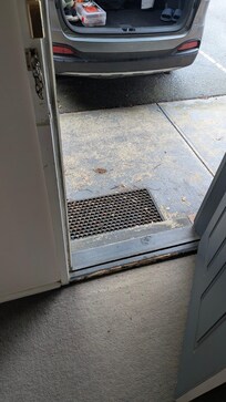 Dirty carpet at entrance