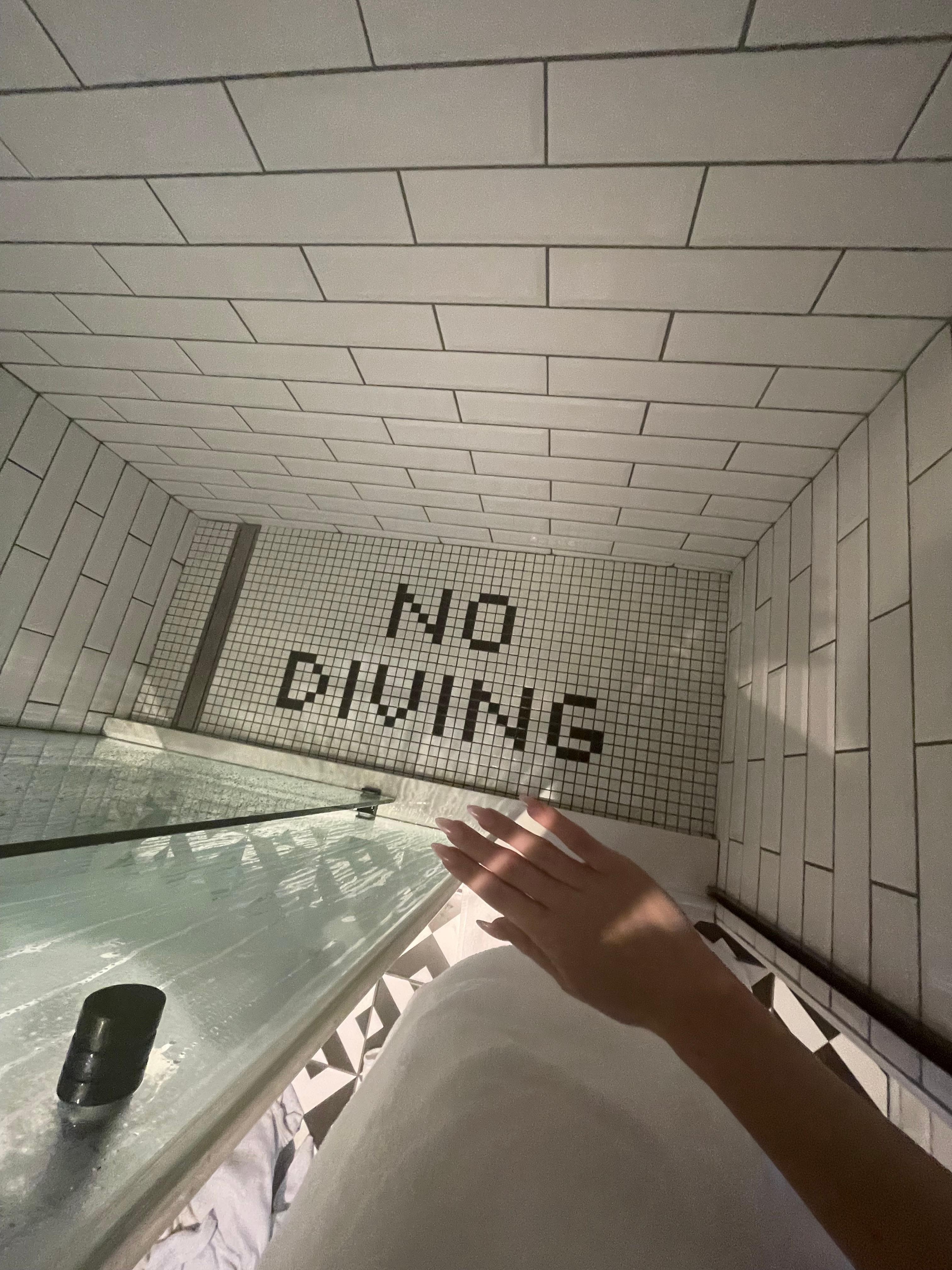 Shower cabin. This was funny and well designed.