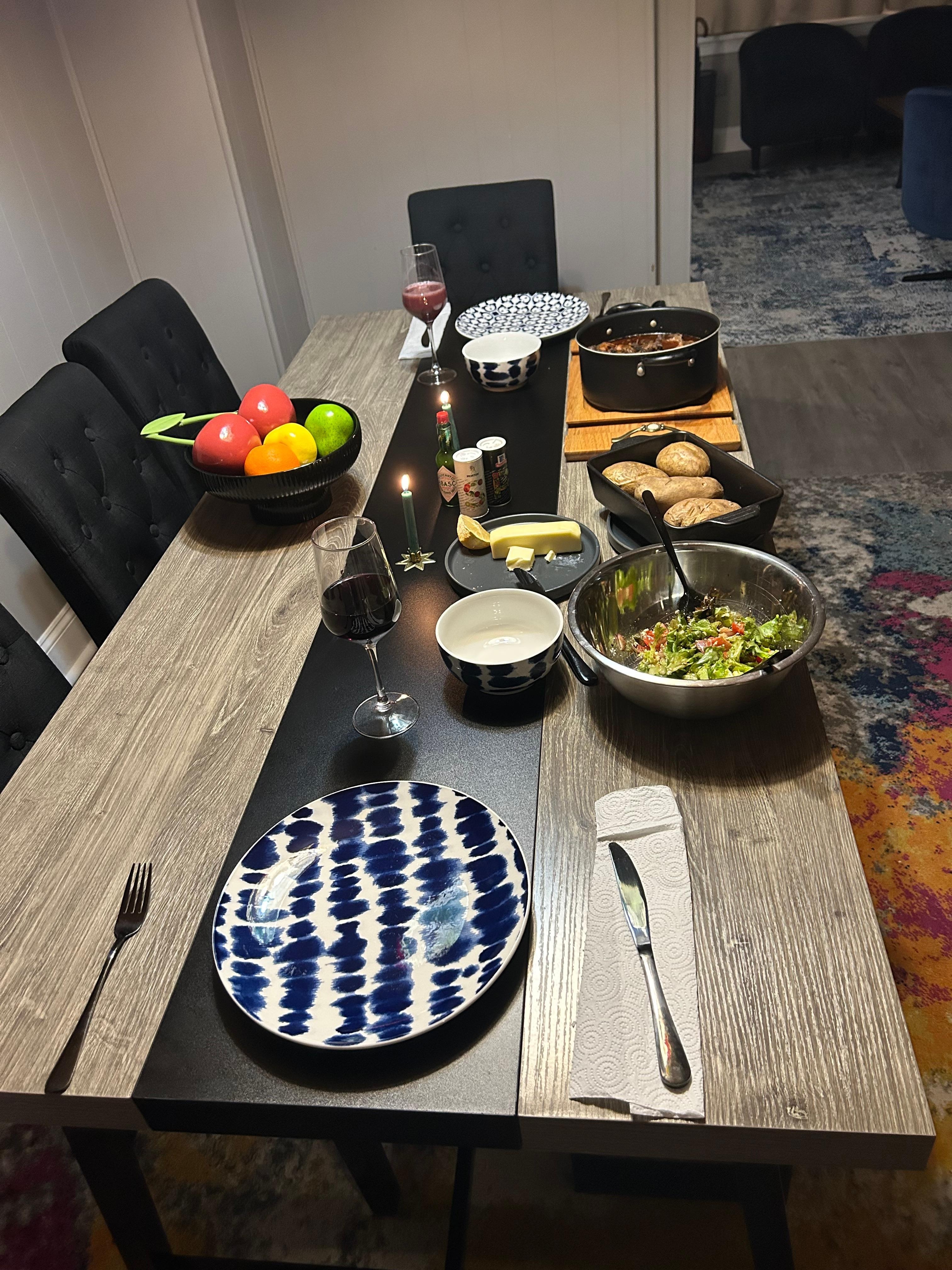 Birthday dinner nice and cozy in the nice dining 