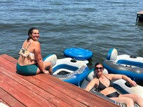 Swimming and catching up