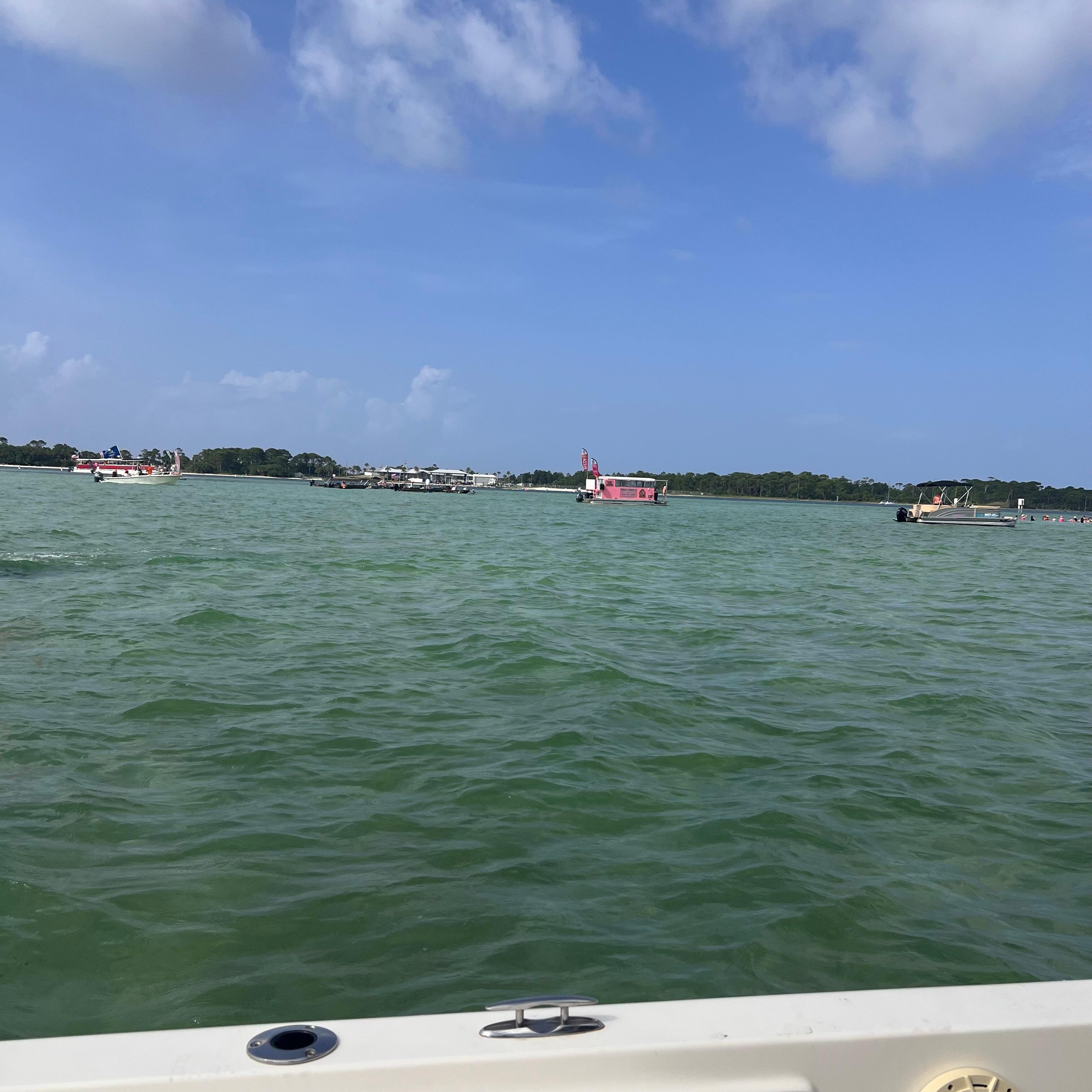 Coming up to the island