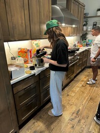 The kitchen was well stocked and had plenty of room for all the chefs.
