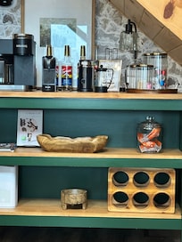 Coffee bar well stocked