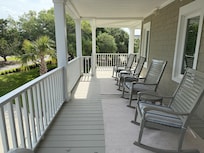 One section of the wraparound porch on the second floor.