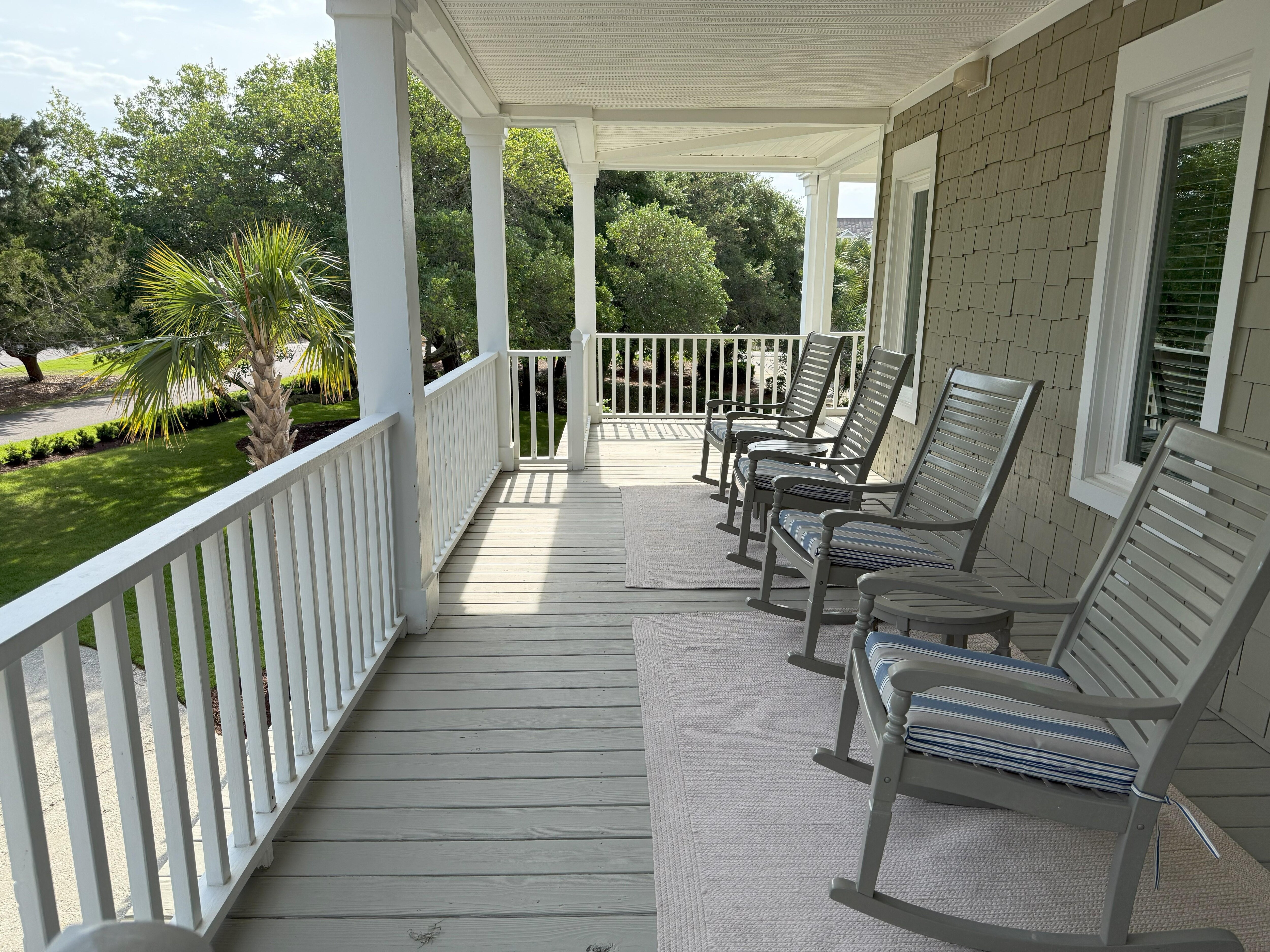 One section of the wraparound porch on the second floor.