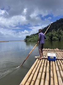 Bamboo rafting excursion from hotel