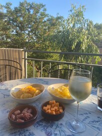 Blick vom Balkon