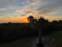 Beautiful sunrise from balcony