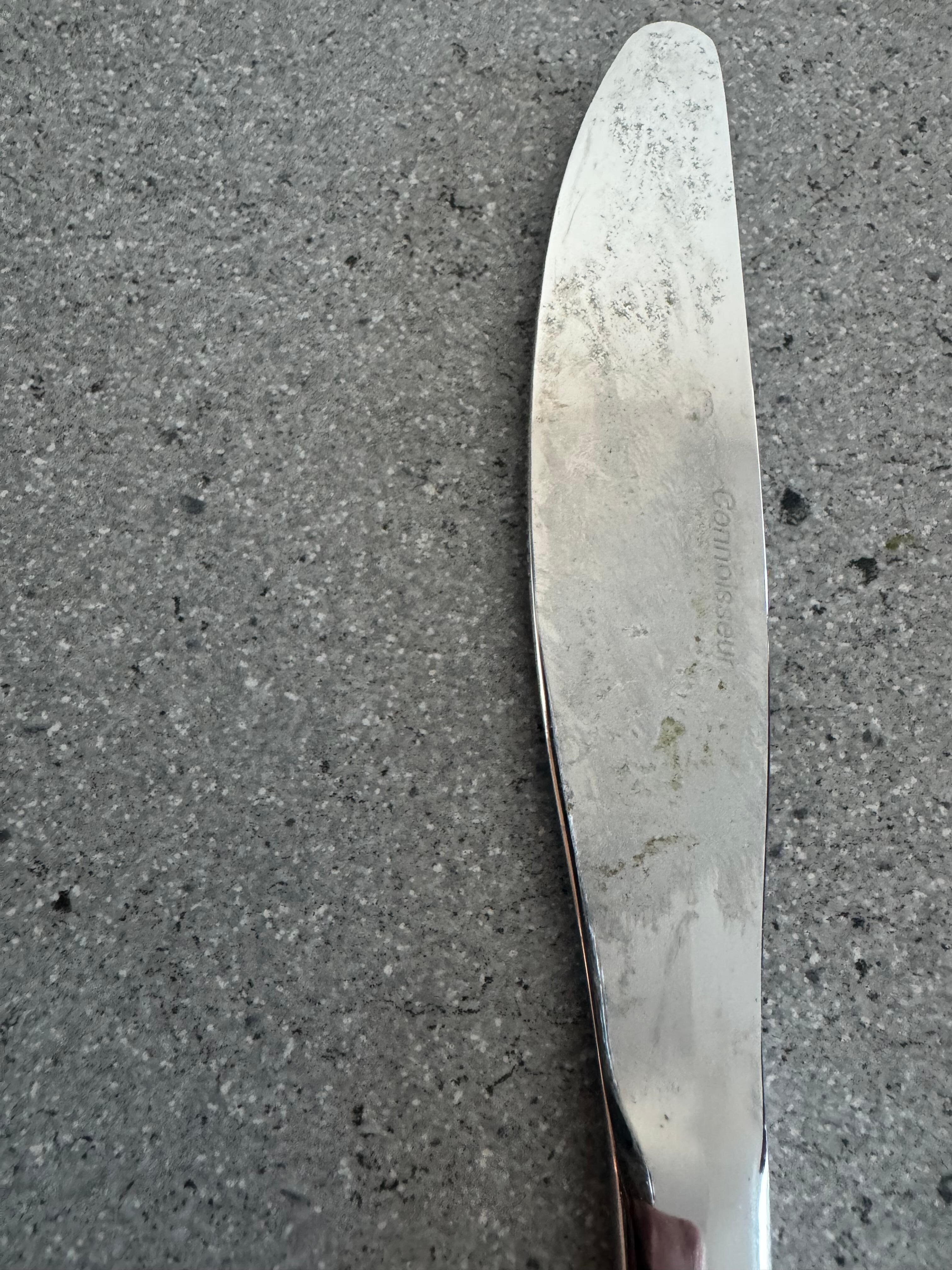 Cutlery not cleaned at all! This one was the worst!! 