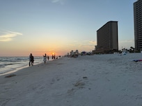 Beach view to the west.