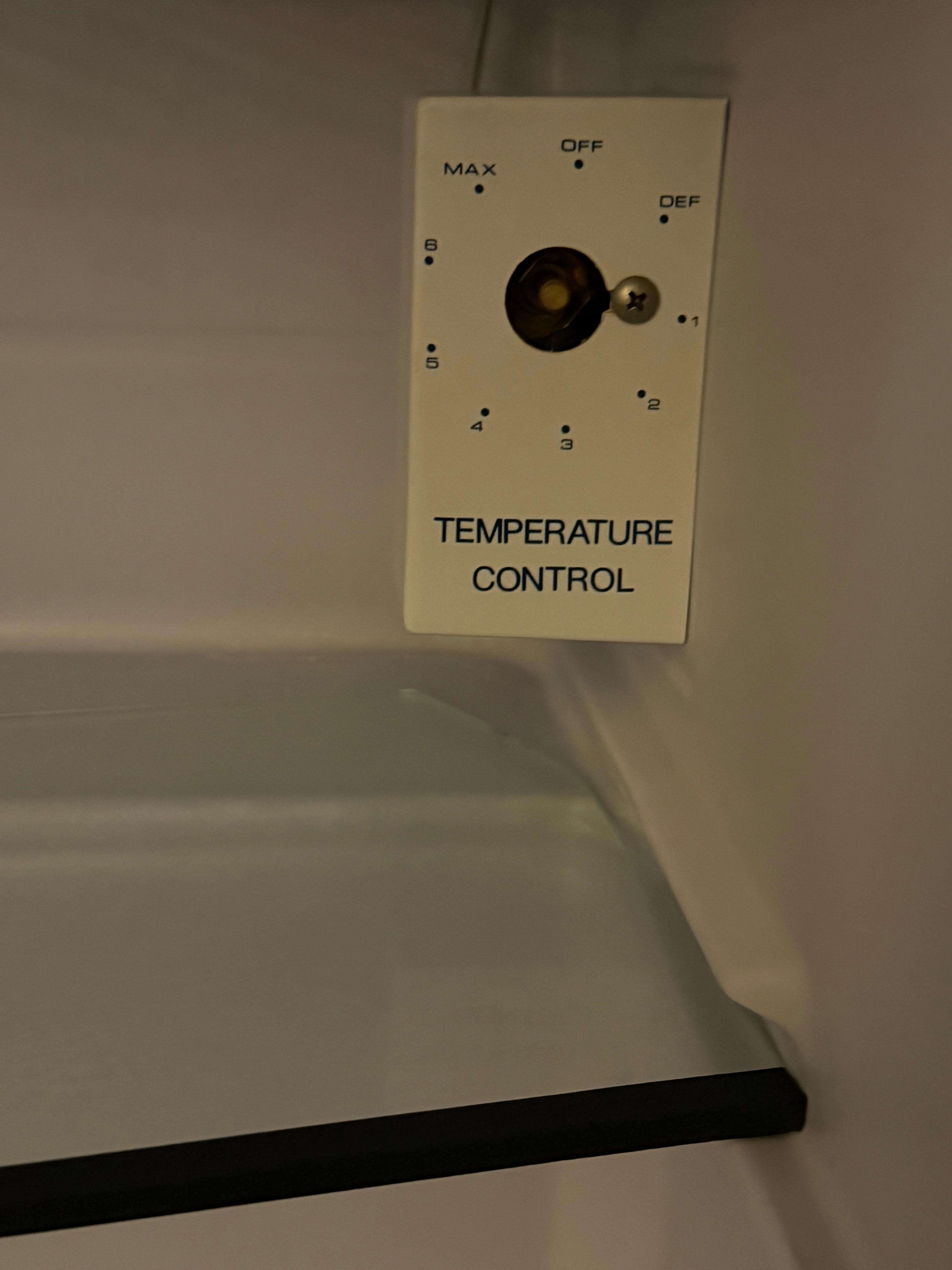 Broken fridge temperature knob