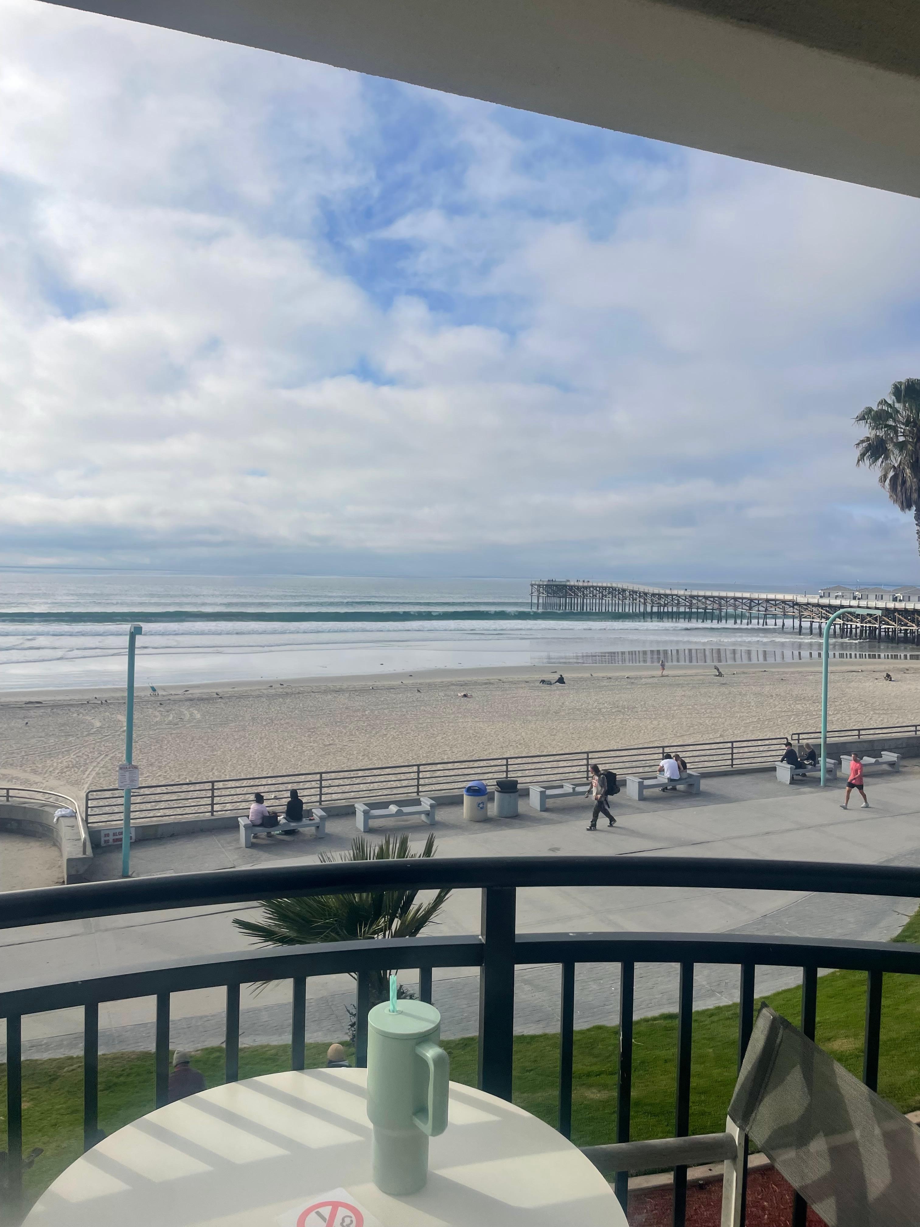View from the room with a small balcony
