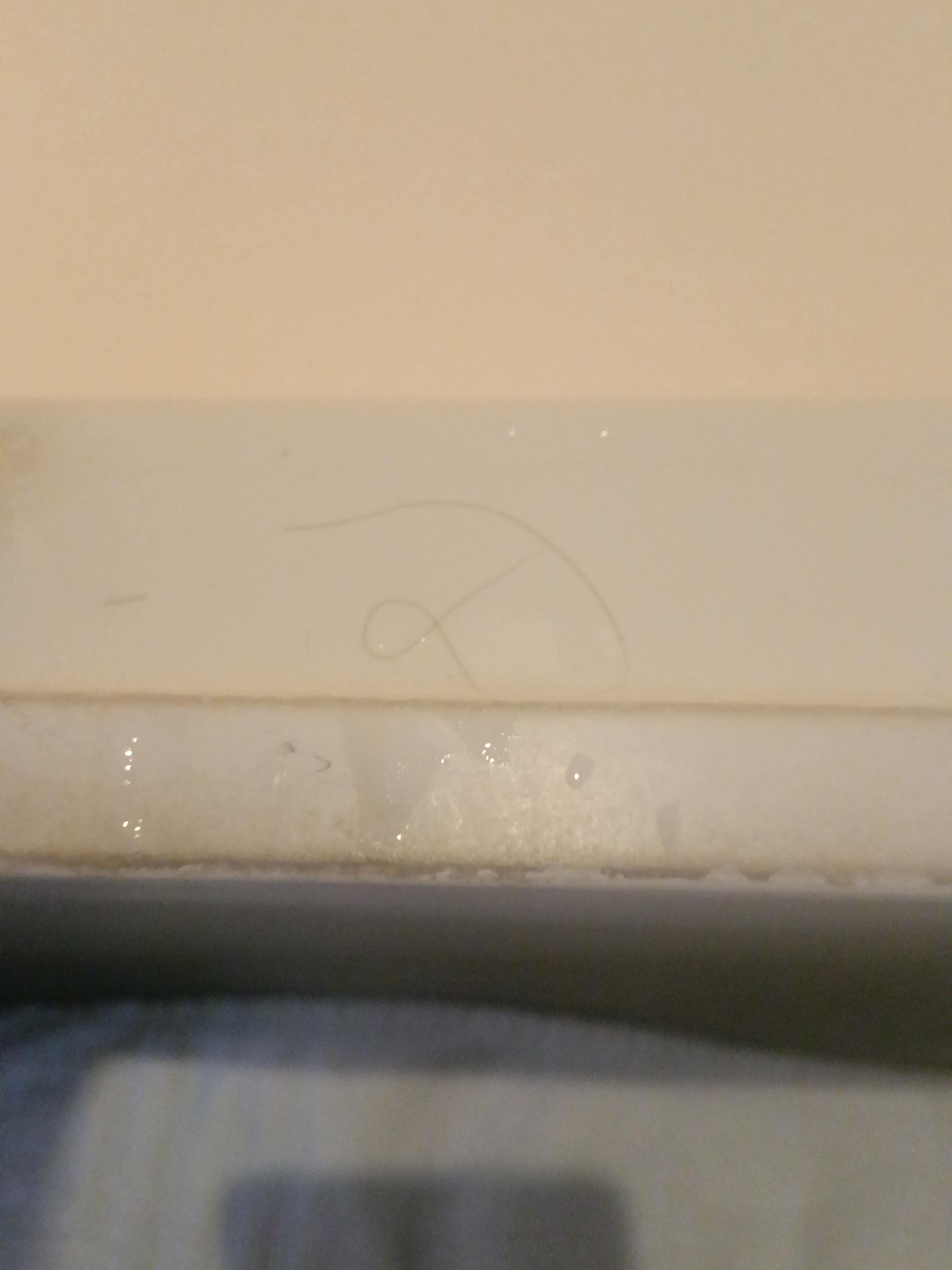 Haare bei Ankunft in der Dusche