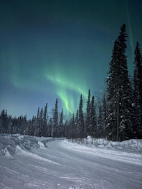 Northern lights seen right from the property