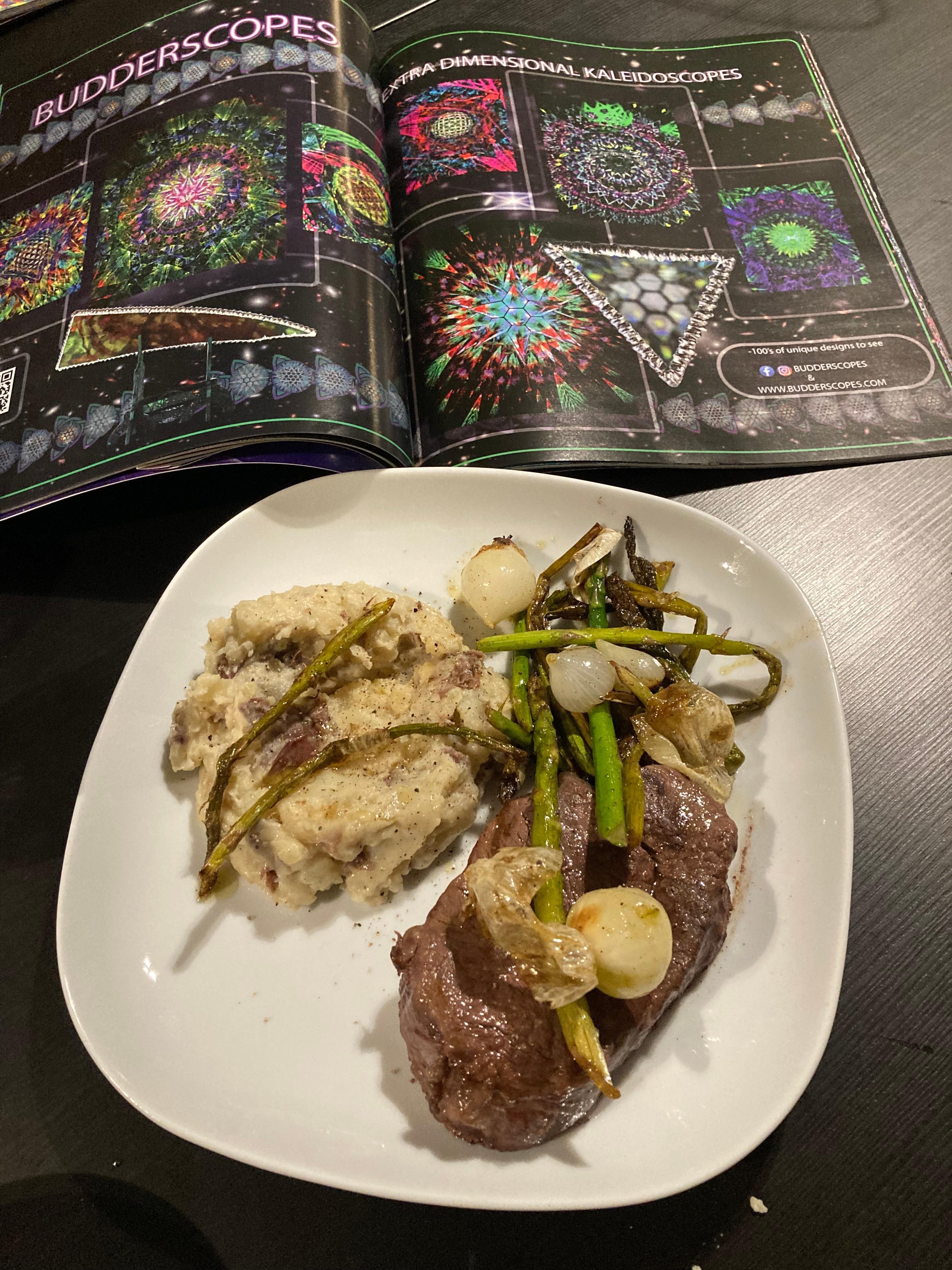 Filet, potato’s & asparagus (there was dessert too!)