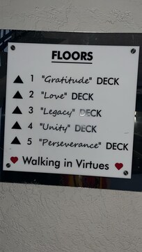 There are different names for each floor I loved all the positive quotes that were posted