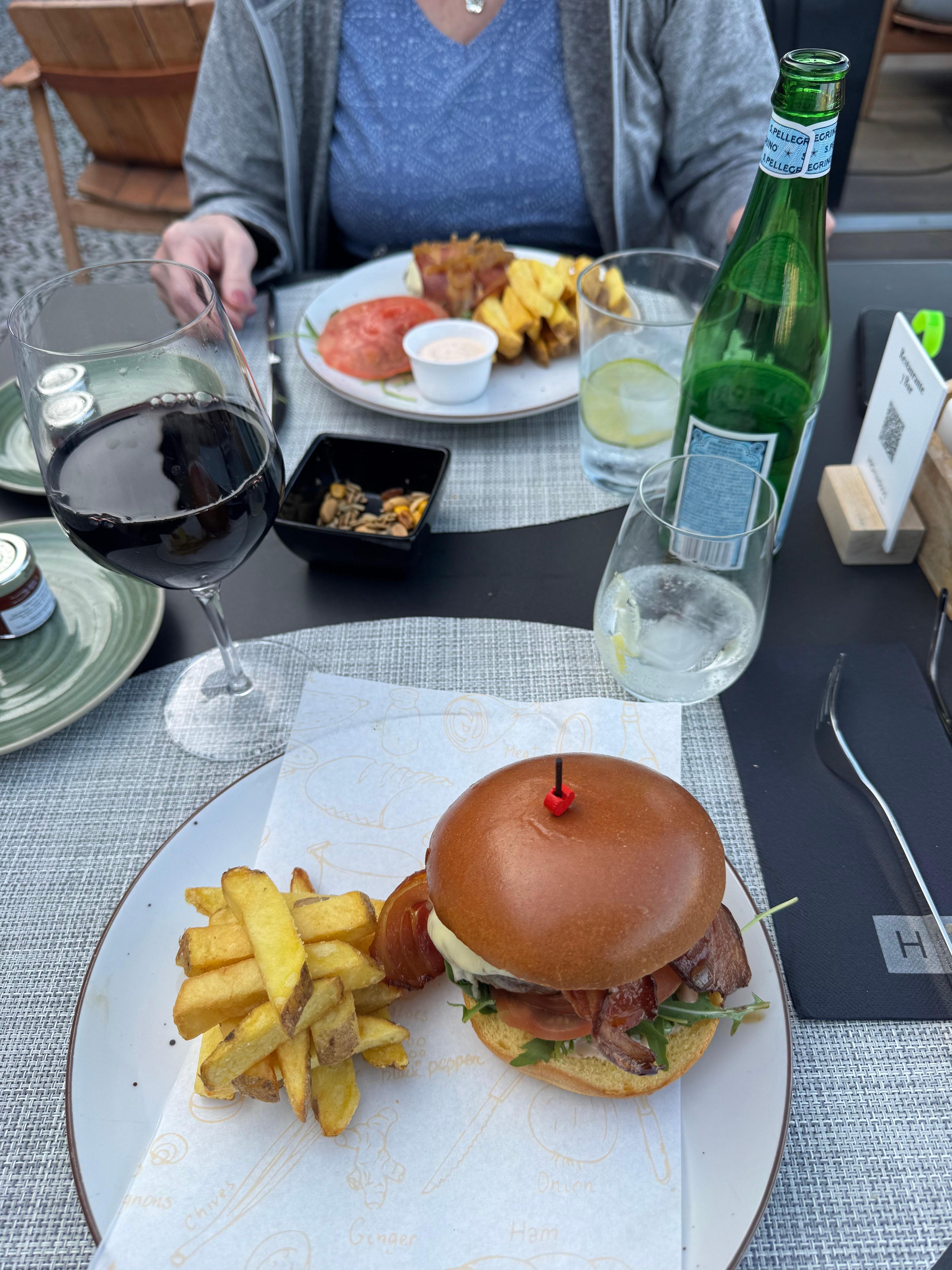 Dinner on the rooftop.