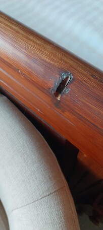 Chips in bed frame