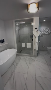Restrooms from studio room