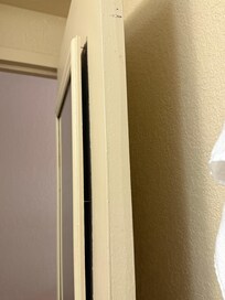Mirror coming off door