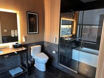 Room bathroom - note the beautiful tub