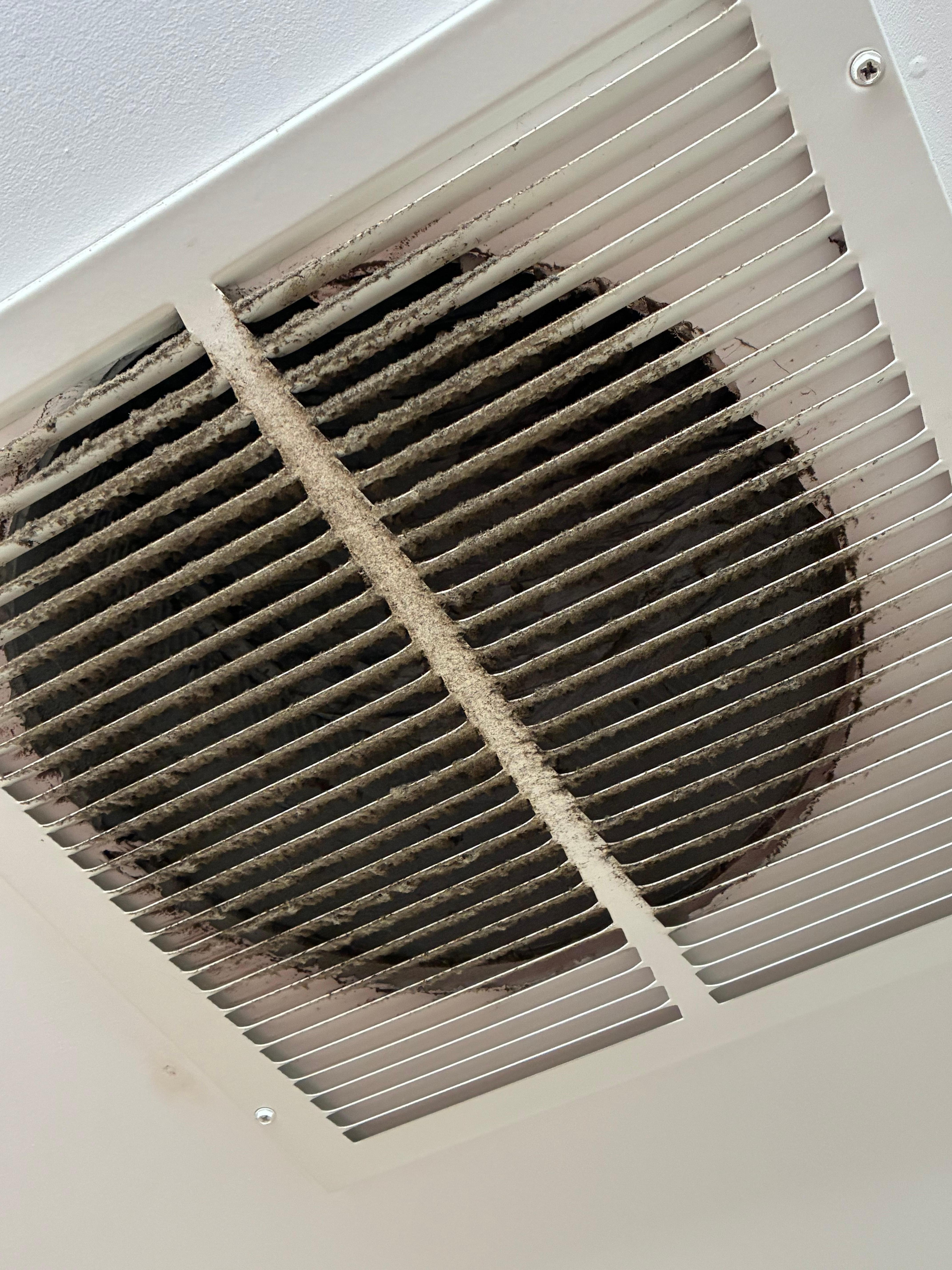 the return air vent in the kitchen ceiling 