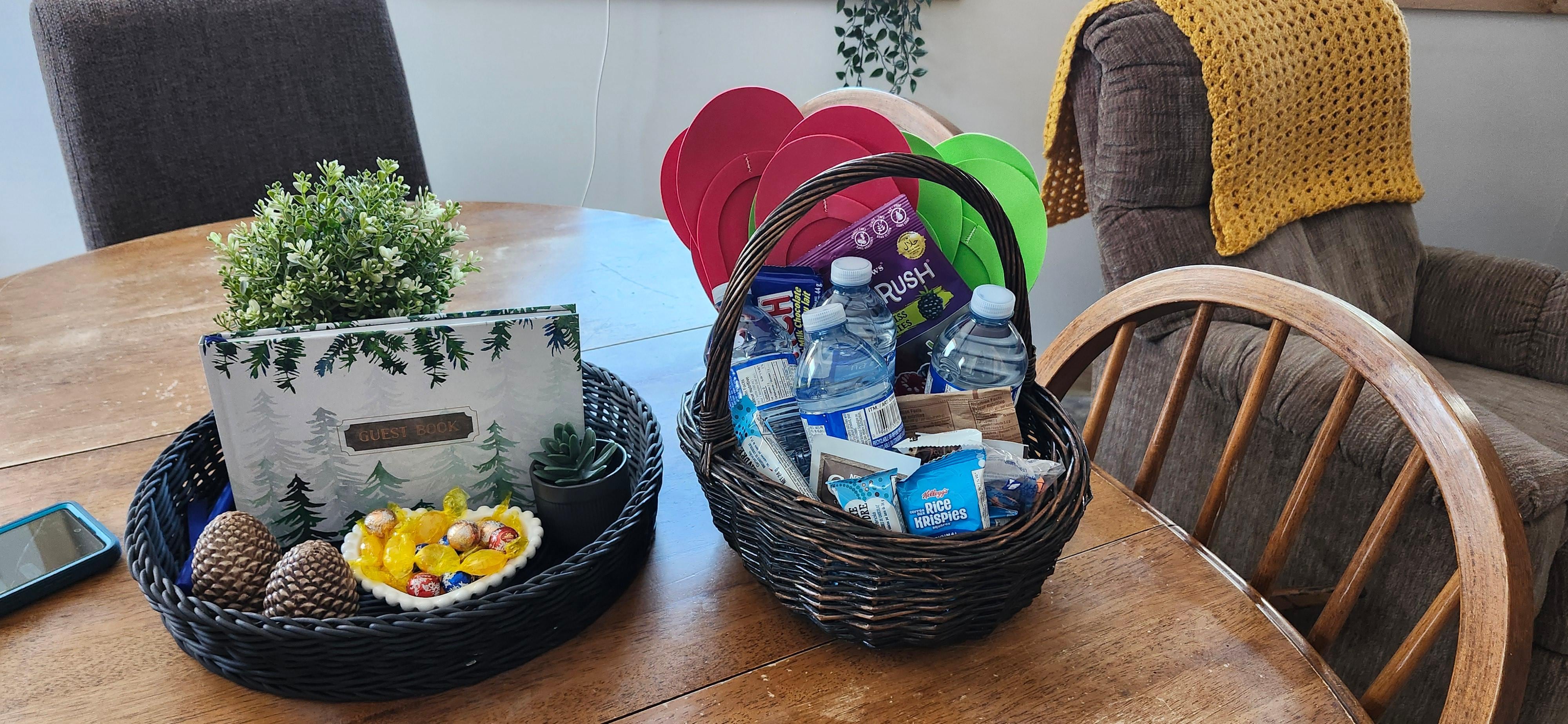 There was a nice welcome basket waiting for us!
