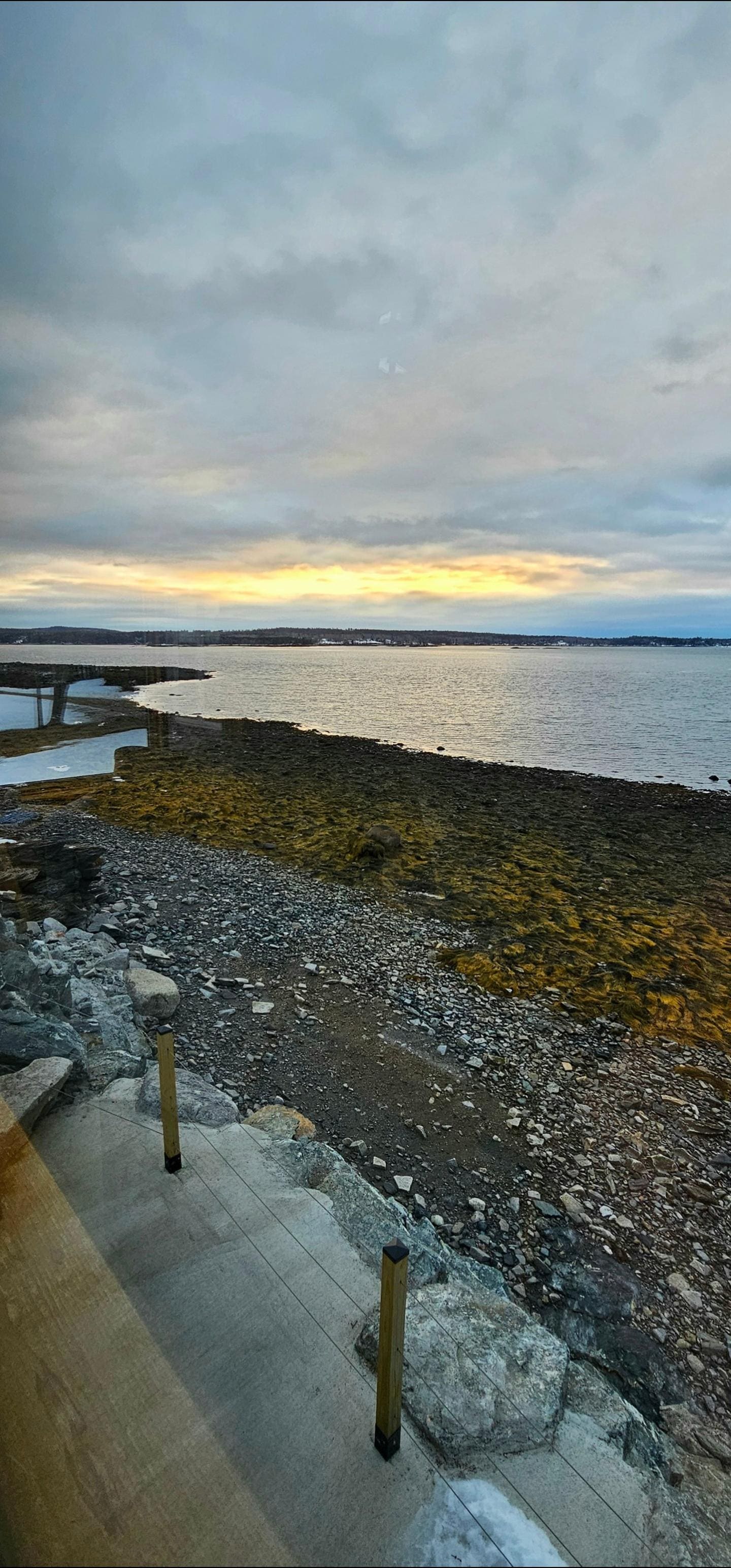 Sunrise poking through the clouds