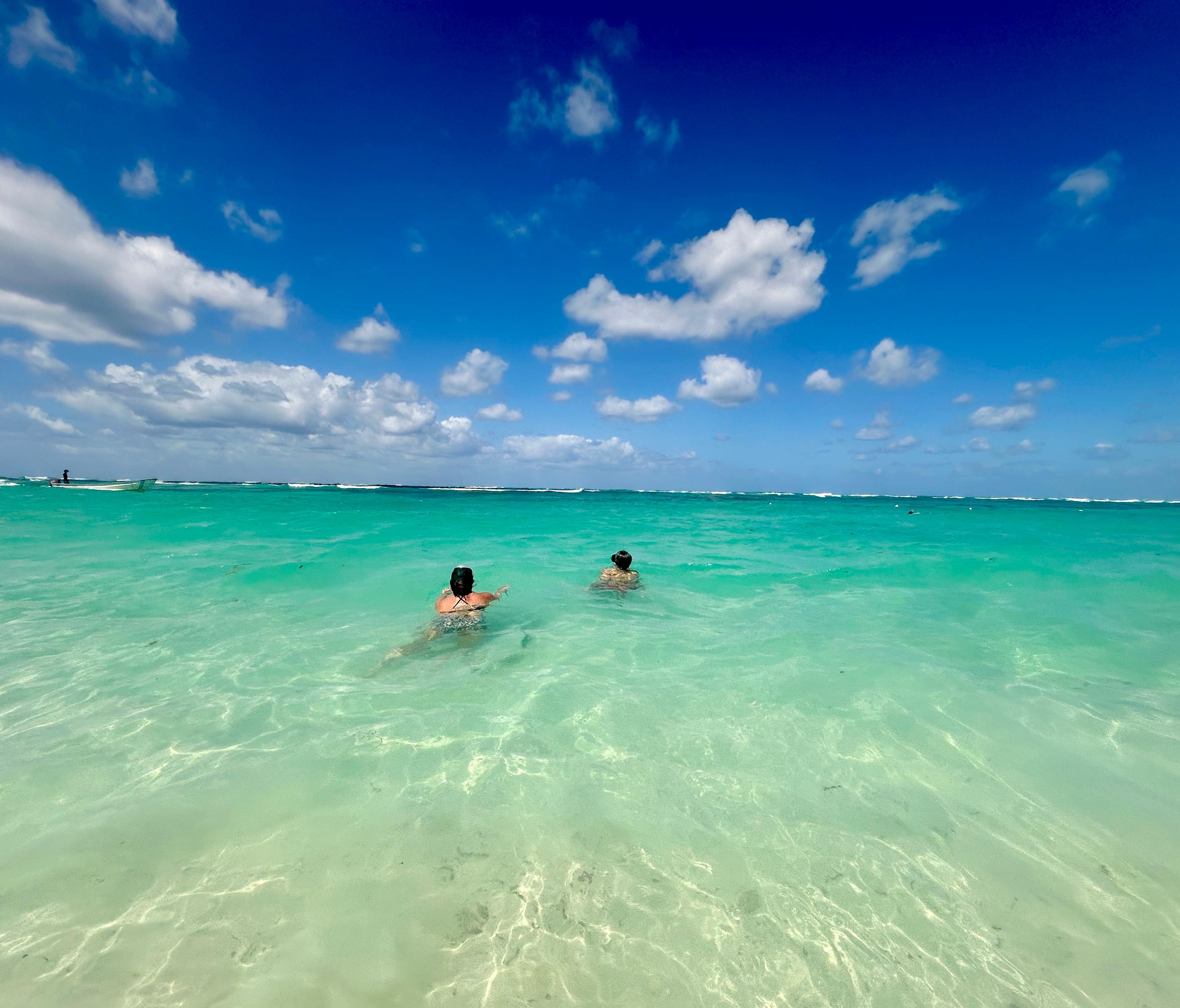 Swimming in the ocean
